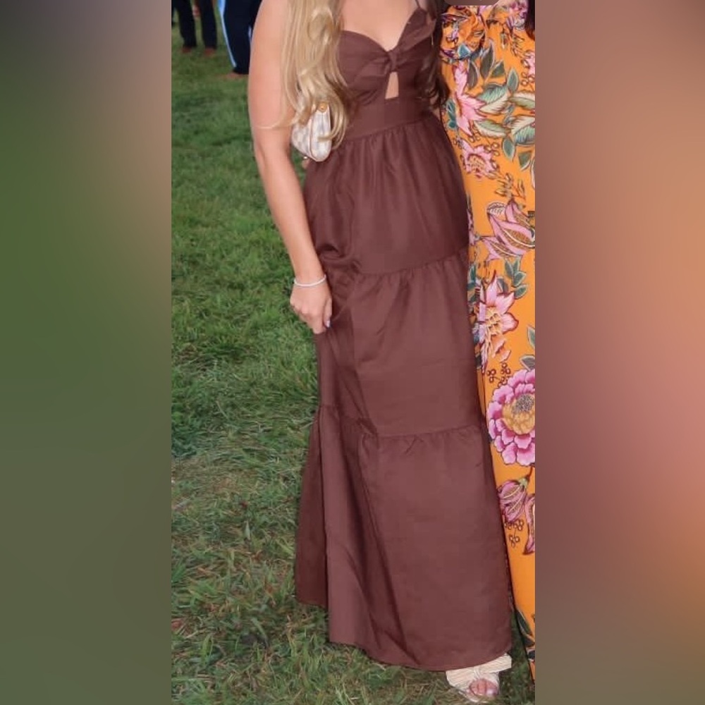 Trixxi Brown Maxi Dress